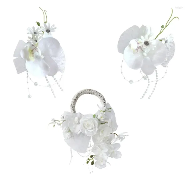 Fiori decorativi nozze bouquet ghirlanda branchi braccialetti da polso da polso per polso da polso per