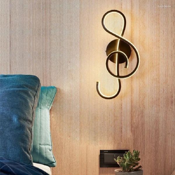 Lâmpadas de parede LUKLOY Lâmpada LED moderna decorativa criativa branca de quarto de cama de cama de cabeceira nórdica corredor da sala de estar