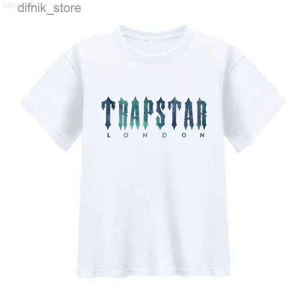 Erkek Tişörtler Erkek Tişörtler Trapstar Londra Erkek Kadın Moda Baba ve Son Harajuku Tshirt Parentchild Giyim Günlük Kısa Slve T Shirt Oneck TS Z0221 Y240420