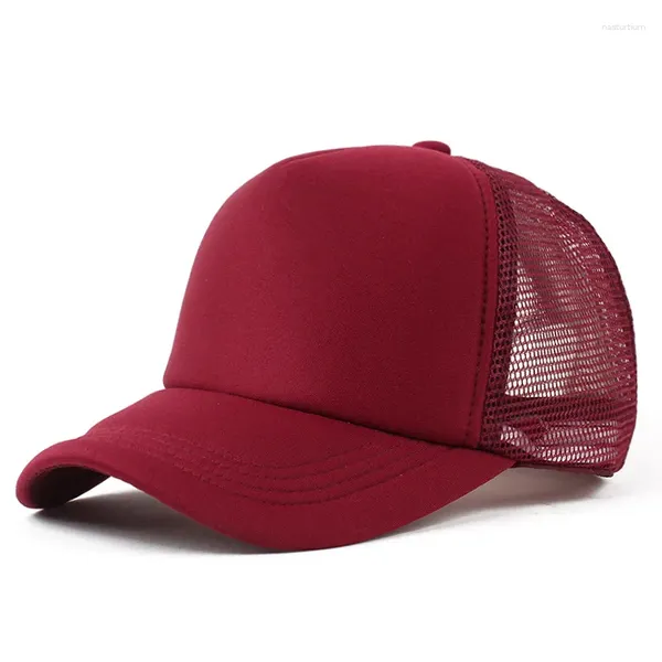 Ball Caps Baseball Cap Men Women Women Unisex 5 pannello Cappello camionista per adulti Summer Net Blank Mesh Sun Visor Studente pubblicitario fai da te