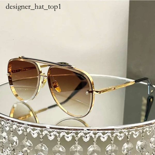 Dita Sonnenbrille mach-sieben Männer Frauen Modedesigner Sonnenbrillen Dita Metall Gold Plated Rahmen Business Sportstil Top Luxury Sonnenbrille Original Box 8627