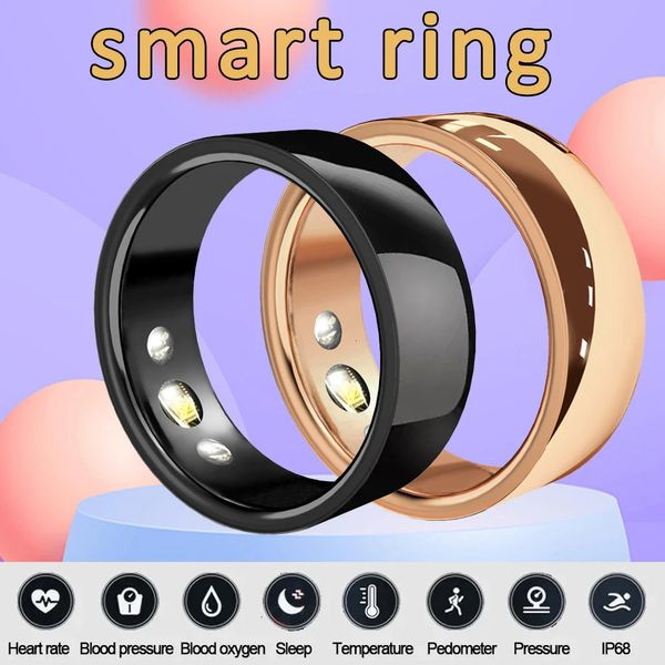 Multifuncional Smart Ring Women Health Tracker Freqüência cardíaca Monitor de homens à prova d'água Motion Rings Smart Rings para Android iOS 240414