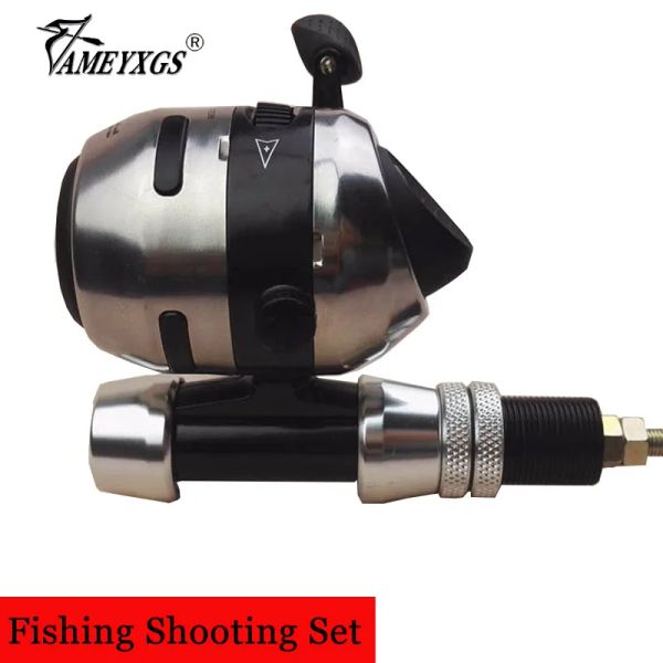 Aksesuarlar 1set okçuluk balıkçılık makarası set atış bileşiği/recurvev yay atış bowfishing 40m balıkçılık hattı avı atış aksesuarları