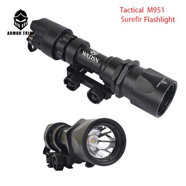 Scopes Taktik SureFir M951 LED Versiyonu Süper Parlak Avcılık Wadsn El Feneri Silah lambası İzci Işıklar Uzak Basınç Anahtarı