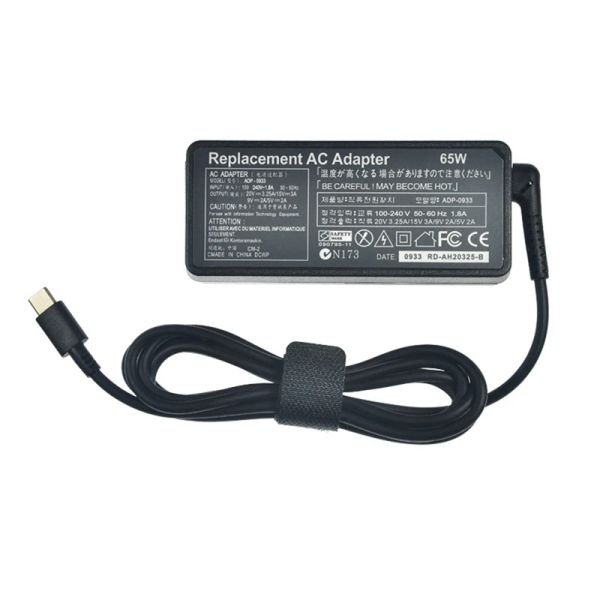 Поставки 20 В 3.25A 65 Вт Адаптер Универсальный USB Power Adapter для Lenovo Asus HP Dell Xiaomi Huawei