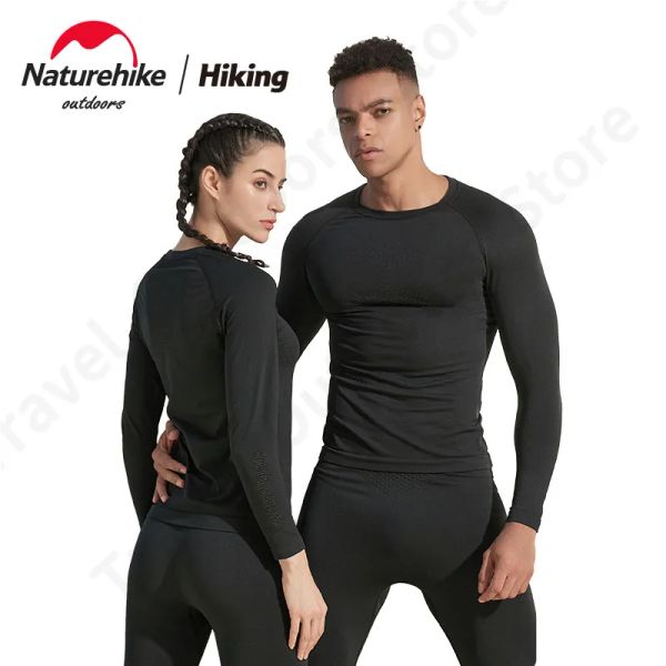 T-shirt NatureHike 2023 WR06/07 Sports Underwear Guia único Guia de secagem rápida Antibacteriana Fibra de carvão/homem de roupas íntimas térmicas
