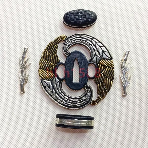 Dekorative Figuren guter Kupfer Tsuba Handschützer Wache Brass Fuchi Kashira Menuki für Japan echte japanische Samurai Katana Schwert Anpassung Teile