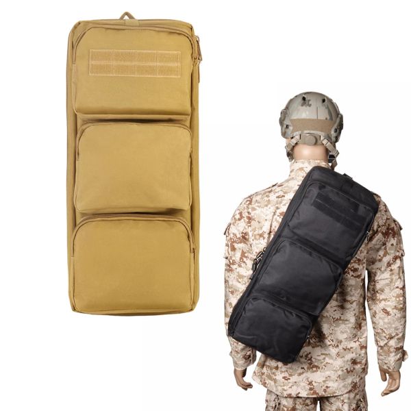 Pacote mp5 mochila de engrenagem tática mochila externa cs airsoft pacote de armas de arma de armas de elite de sniper molle ferramenta saco de 60 cm de ombro de ombro exército capa