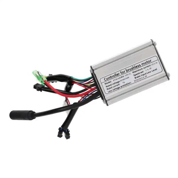 Işıklar 36V 48V 15/17A 6 Tüpler Kontrolör Elektrikli Bisiklet SM/Su Geçirmez Fiş Çift Başlı Işık Teli Alüminyum Alaşım Motor Kontrolör