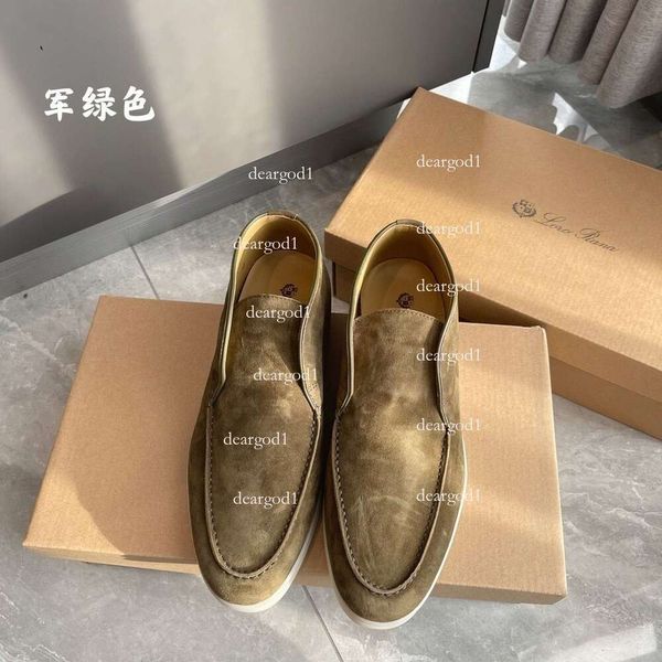 Loro Piano Shoes LP повседневное Loro Mens Mens Mens Women Star Style Loafers Flat Low Top Lower Cow Leather OxfordsDesigner обувь Moccasins Loafer Sneakers Trade Shoes 75 22