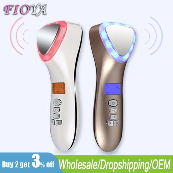 Strumento Crioterapia ad ultrasuoni LED LED COLD COLD COLD COLD CHIMA VIBRAZIONE VIBRAGERIO MASSAGER FACCIO SPA SPA ESTRAZIONE ION ATTREZZA