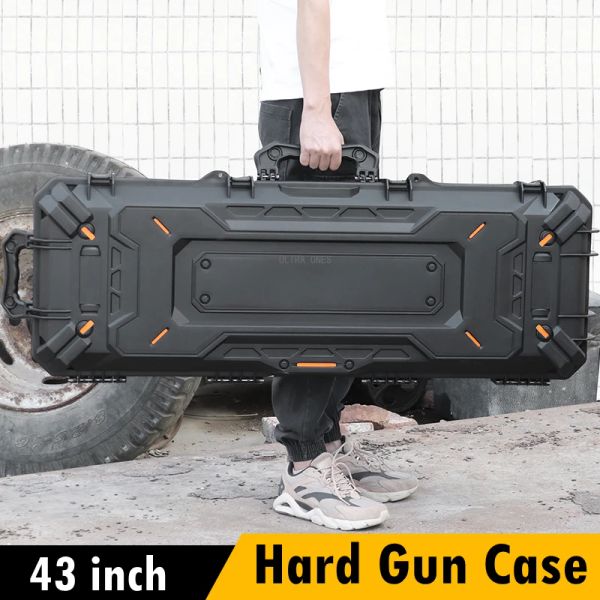 Packungen 43 Zoll Außenjagd Waffe Hülle Hartschale Schutz taktischer Paintball Wargame Rifle Handbeutel wasserdichte Sicherheitswaffe Carry Hülle