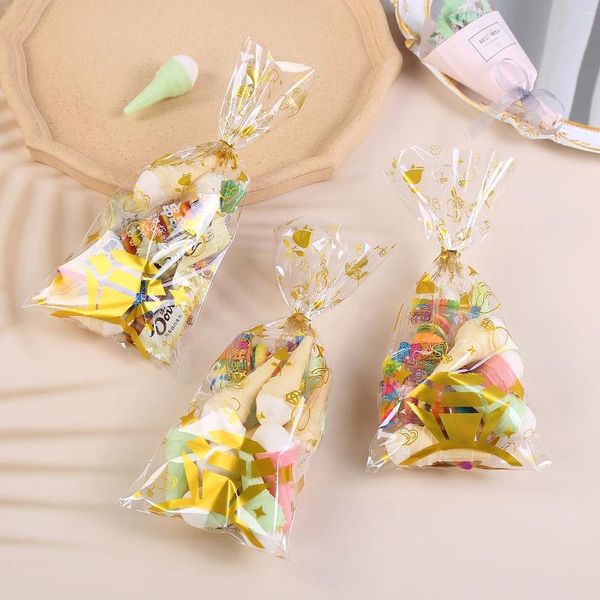 Geschenkverpackung 25/50pcs Diamond Ring Plastikbeutel Süßigkeiten Lollipop Cookie Verpackung Opps Cellophan Bag Braut zur Hochzeits Geburtstagsfeier