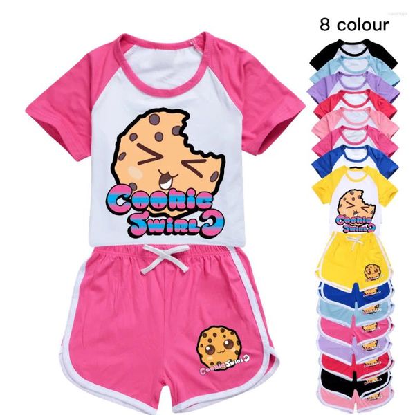 Kleidungsstücke Kinder Keks Swirl C Kleidung Baumwoll Sport Tracksuits T-Shirts Sweatshirt Anzug Cartoon Set Teenager Baby Boys Girls