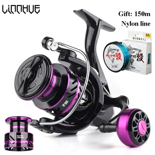 Accessoires Linnhue Spinning Reel HP5007000 Metall Eva Grip Max MAX ZUG 10 kG REEL FISCHING ACZEALTORESS FÜR FISHING ROELS PESCA