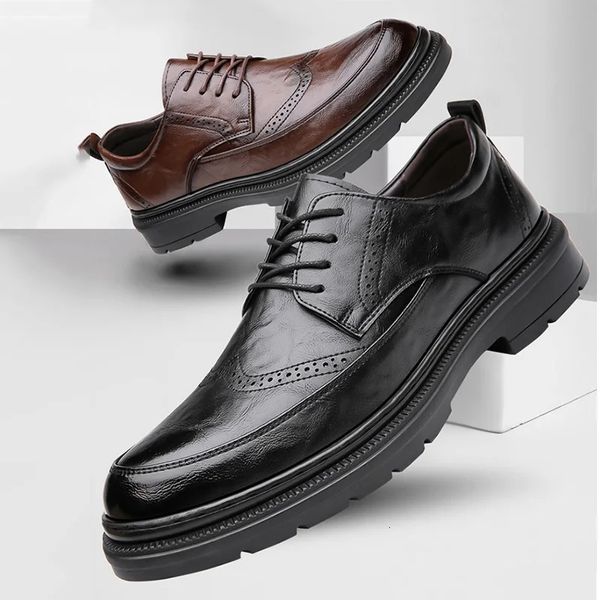 Men Shoes Brands 2023 Spring Oxford Business Leather Casual Casual Respirável Mocassins Shoes Slipon Shoe Sport Sport Male 240417