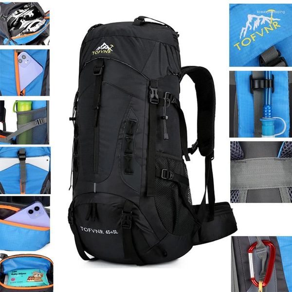 Rucksack 70L Unisex wasserdichte Outdoor -Reisekletter -Camping -Sport -Pack -Trekking -Rucksack -Tasche für männliche Frau