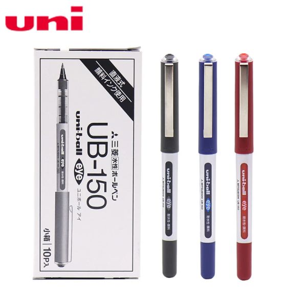 Stifte Mitsubishi UniBall Eye Micro UB150 Gel Ink Stift 0,5 mm 6 Stcs/Los Schwarz/Blau/rotes Schreiben Vorräte 2018
