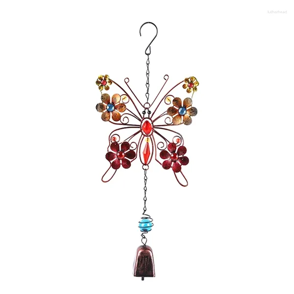 Estatuetas decorativas 1 PCs Butterfly Wind sinos decoração externa ao ar livre como mostrado móvel romântico para vovó presentes mamãe home