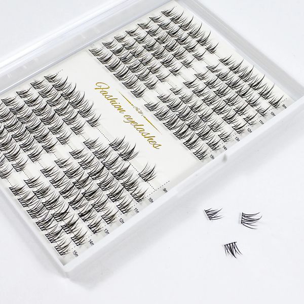 Einzelne Wimpern 915 mm 14Rows Cluster natürlicher Look gemischte Tablett DIY Eyelash Extension Volume Lash Cluster Wimpern 240420