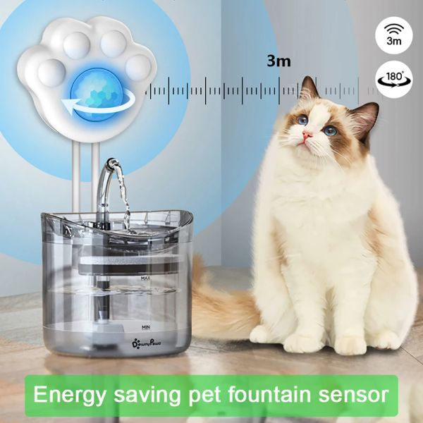 Reinigungsmittel Smart Motion Sensor Katzenhund Wasserspender intelligenter Infrarot USB Universal Pet Fountain Accessorie Filterelement Wasserpumpe