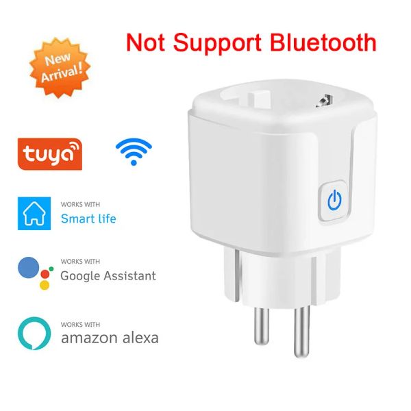 Plugs Smart Plug Wifibluetooth Pairing Socket EU 16A Power Monitor Timing -Funktion Tuya SmartLife App Control funktioniert mit Alexa Google zusammen