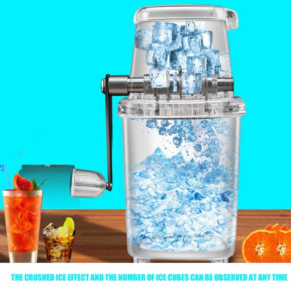 Shavers Manual Ice Crusher Mini Ice Shavers Chopper Manual Schneekegel Smoothie Maker Ice Block Breaking Machine Slush Maschine