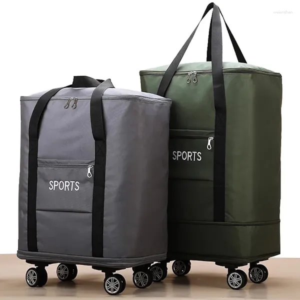 Borse borsel trasportano bagagli con ruota portatile viaggio corto sacchetti malato donna grande capacità di viaggio di viaggio di viaggio oxford