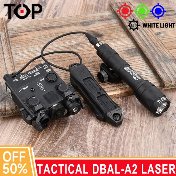 Escopos wadsn tático dbala2 Red Green Laser Dot Indicador Dbal Surefir M300 A M600 C Poodishlight lanterna Airsoft Hunting Arma Light