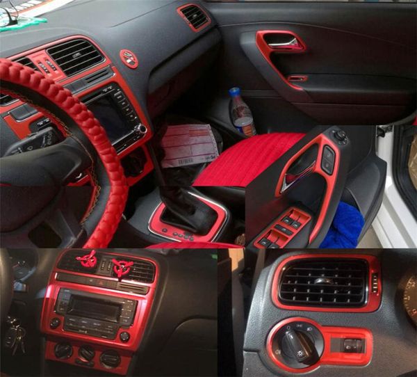 Per VW Polo MK5 2011-2018 Adesivi auto autoadesiva 3D 3D Accessori per auto in fibra di carbonio e decalcomanie per auto