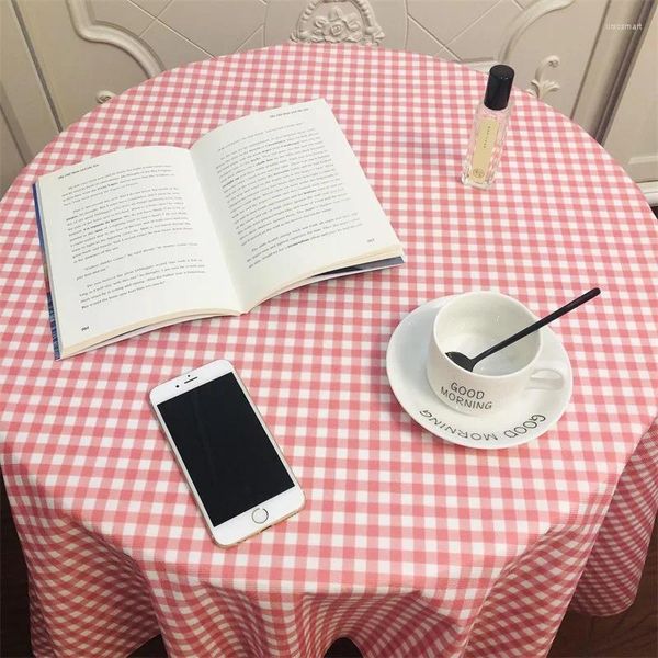 Сторонная ткань C16 Ткань Интернет знаменитости INS Girly Heart Book Tablecloth Nordic Plead Coffee прямоугольный