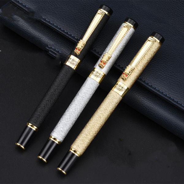 Pens Hero 6006 Black Dragon Head Clip Fountain Pen Retro Ink Pen Finance Nib Fine Fine 0,5mm Business Office Supplies Stationery