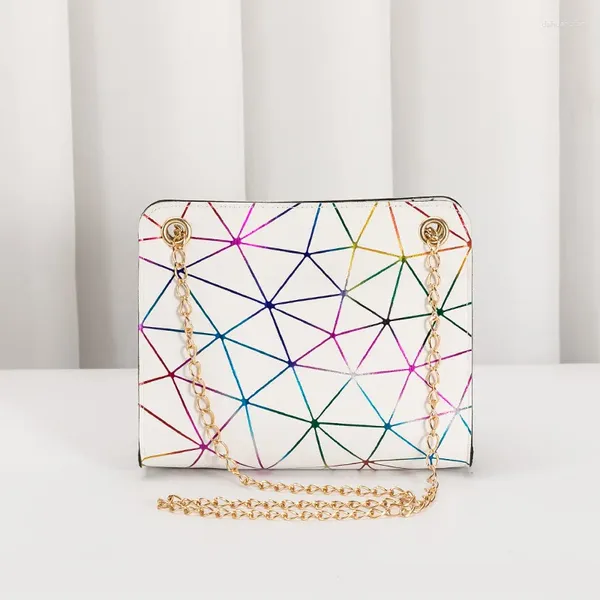 SOLDI PERCHIE DONNA BAGGI SUGGERIMENTO 2024 Fashion Messenger Lady Crossbody Chain Geometric Small Borse Square Girl Telefono