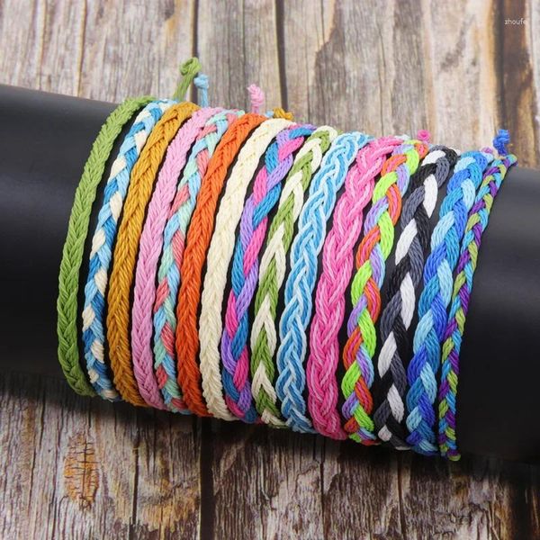 Bracelets de charme tecem boho made silied for women padrão padrão de corda ajustável pulseira vintage colombia wayuu jóias