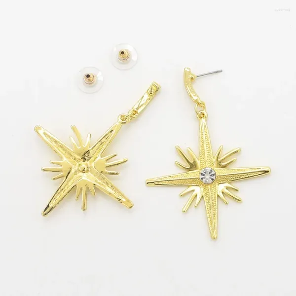 Brincos de balanço 2 cores coreanas Europeias moda moderna liga cruzada pingente de estelar Crystal Ear Grow for Women Jewelry