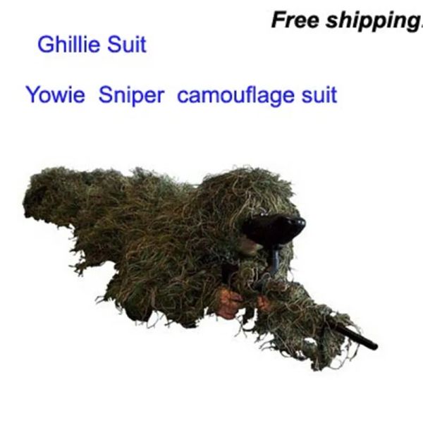 Foresta di calzature camuffato ghillie abito da caccia in erba vestito da caccia yowie cecchino 3d abiti bionici abito aggiungi abito di grandi dimensioni per persone alte