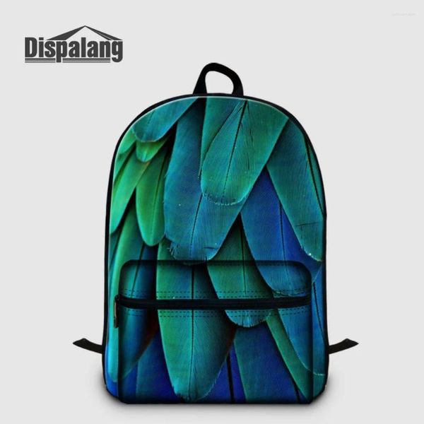 Rucksack Dispalang Baumwoll -Rucksäcke Vintage Feder Laptop Große Freizeit Reisetasche Schülerschule für Teenager