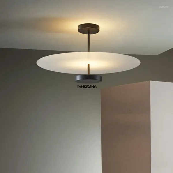 Lampadari decorazioni moderne a led soffitto lampadario rotondo acrilico nero per binario camera da letto barchandelier house design