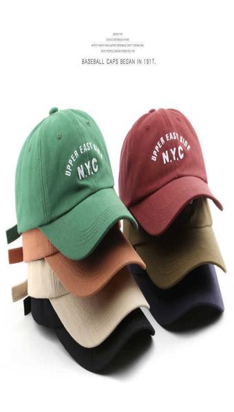 Caps de bola Sleckton Cotton Baseball Cap para mulheres e homens cartas de moda de Nova York viseiras de verão Sun Cap casual snapback hat unisex2094023