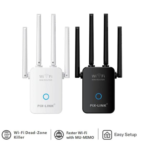 Roteadores pxlink wireless repetidores wifi roteador de 300m amplificador de sinalizador 4 amplificador de sinal do roteador de antena adequado para o escritório em casa