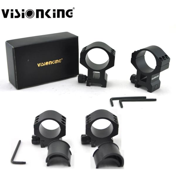 Escopos VisionKing 25,4mm 30mm 35mm Escopo de alumínio Picatinny Mount Ring para .223 .308 .50 Cal Hunting 11mm 21mm Montagem