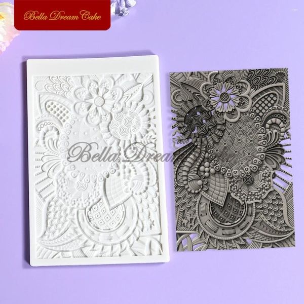 Stampi da forno a rilievo 3D design a sollievo in silicone stampo fondente fondente stampo cioccolato in gesso di resina in gesso Modello di decorazione della torta cucina Bakeware da cucina