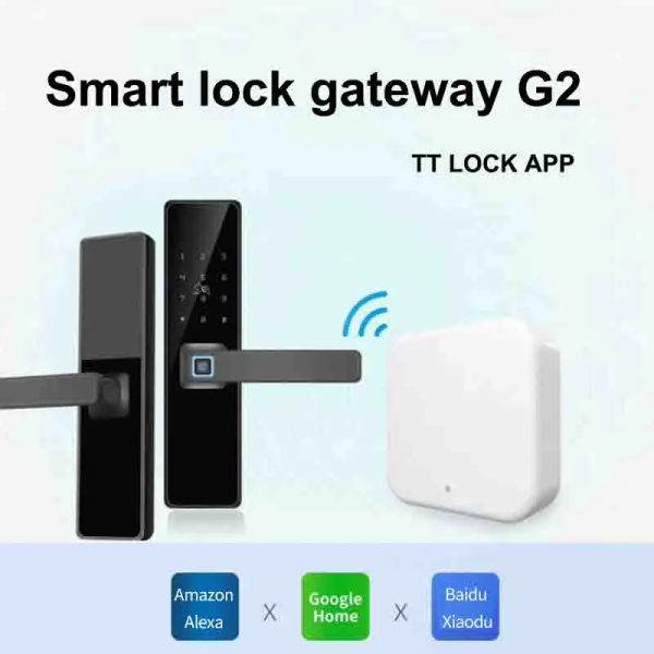 Controle novo TTLOCK Bluetooth Gateway G2 Printina de impressão digital Senha de porta Inteligente Breta