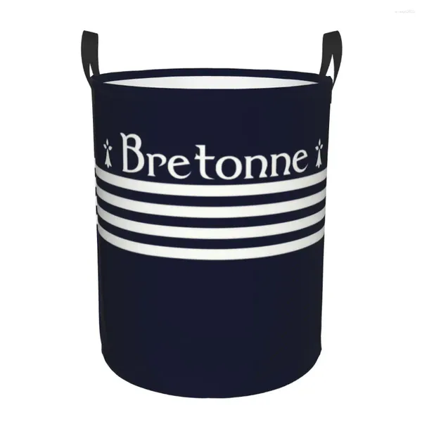 Borse per lavanderia Breton Hamper Grande vestiti Cesto di stoccaggio Breizh Brittany Toys Bid Organizzatore per Boy Girl