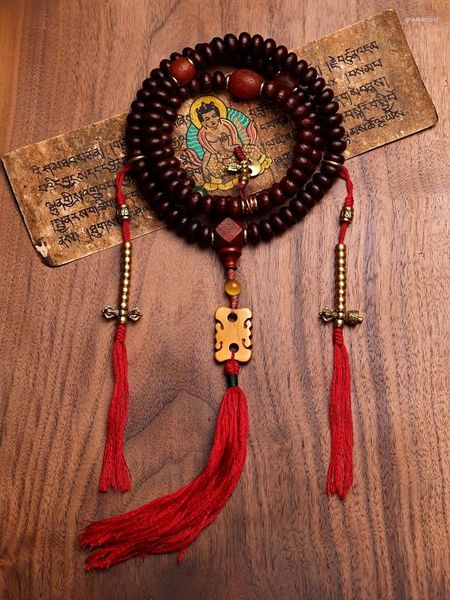 Странд натуральные милостыни миска Bodhi Beads Bears Bracelet Мужское женское орнамент 108 ПК