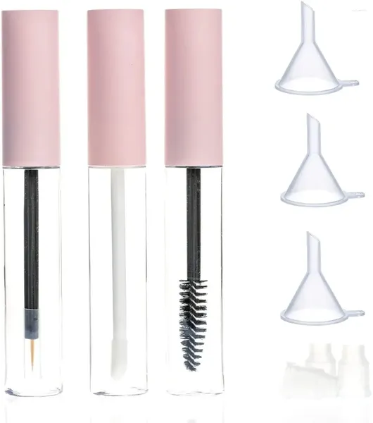 Speicherflaschen 1,5 ml/5 ml/10 ml protable leerer rosa Mascara -Röhrchen Eyeliner und Lipgloss DIY Nachfüllbare Probe Flasche Kosmetischer Behälter