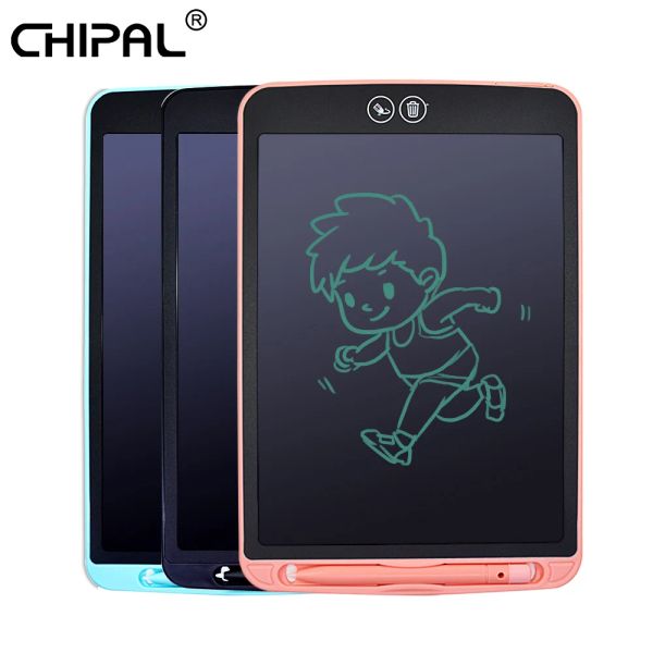 Tabletler Chipal Digital 12 '' LCD YAZI TABLET EWRERTER Kısmen Çizim Tahtası Elektronik Boyama Tabletleri Pil ile Pili