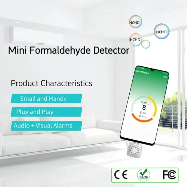 1pcs Luftqualitätsdetektor HCHO -Sensor -Tester tragbarer Mini -Formaldehyd