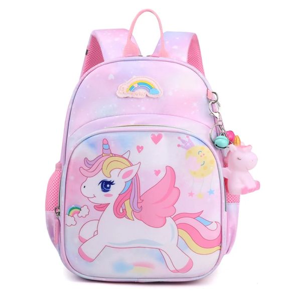 Bags New Unicorn Backpack for Girls Cartoon Pink Princess School School School Satchels Gardengarten Bookbag Mochila 2022 Bacs para meninas