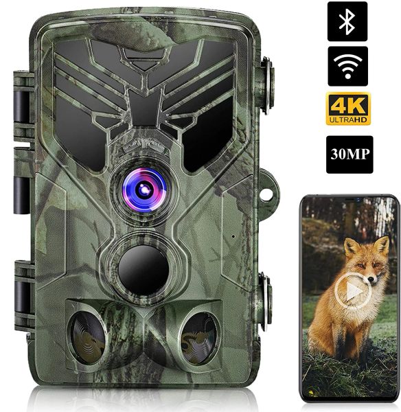 Telecamere 4k wifi in streaming in streaming telecamere in diretta telecamera per pista da trasmissione Live Broadcast Trail Camera 30MP App Bluetooth Night Vision Wifi830Pro Wildlife Traps